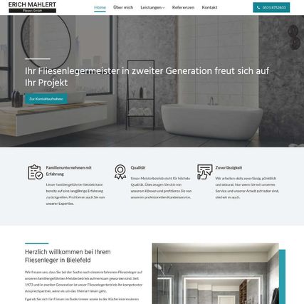 Top 5 Website | smartsite premium | Erich Mahlert Fliesen GmbH