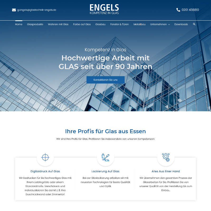 Top WordPress Website | Glastechnik Engels GmbH